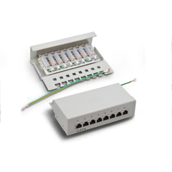 Cat 6  patch panel shielded 8 ports